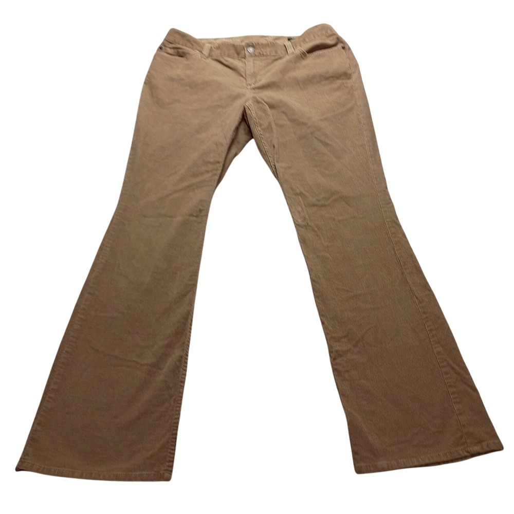 Eddie Bauer Corduroy Pants Women's Classic Leg Shape Khaki Tan Size 10 Casual